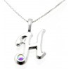Sterling Silver Initial Pendant W Chain H