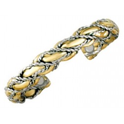 Sergio Lub Magnetic Brass Cuff Bracelet - Anchors Away