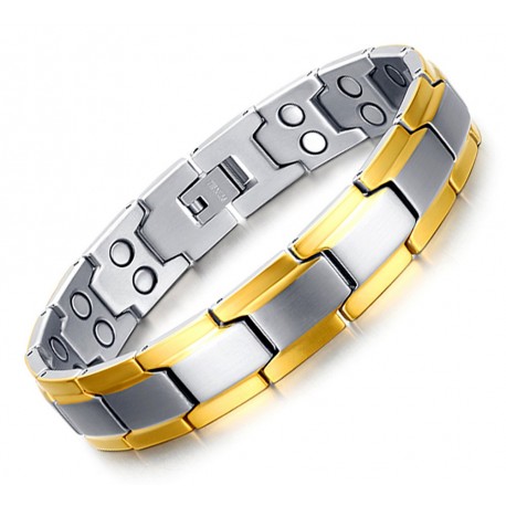 Stainless Steel Magnetic Bracelet Gold Plated