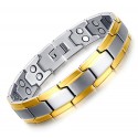 Stainless Steel Magnetic Bracelet Gold Plated