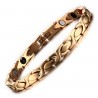 Stainless Steel Gold Plated Magnetic XOXO Bracelet