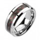 Tungsten Band Ring with Carbon Fiber Inlay