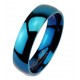 Blue Tungsten Carbide Band Ring