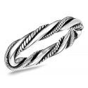 Sterling Silver Bali Style Triple Twist Ring