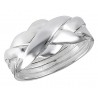 Sterling Silver 4 Piece Puzzle Ring