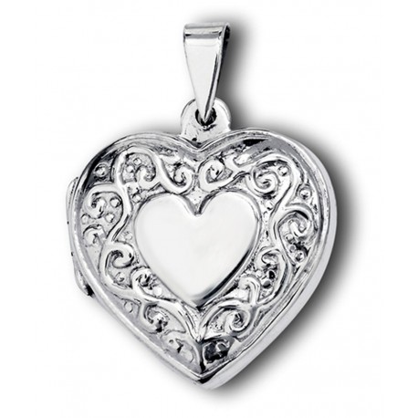 Sterling Silver Victorian Heart Locket