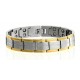 Gold Plated Stainless Steel Magnetic Bracelet Double Magnets