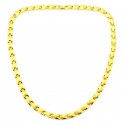 Stainless Steel Magnetic Necklace Gold Plated