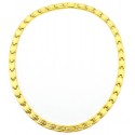Stainless Steel Magnetic Necklace Gold Plated