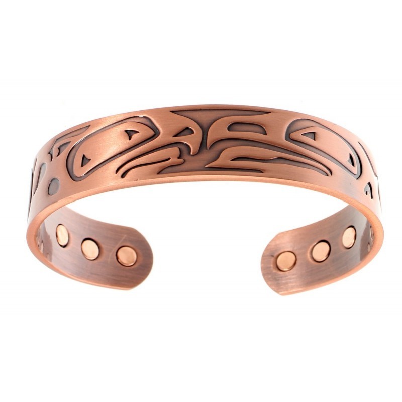 Magnetic Copper Bracelet with Eagles - jewelry.farm