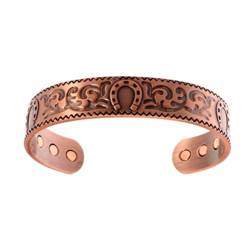 Magnetic Copper Bracelet with Horseshoe - jewelry.farm