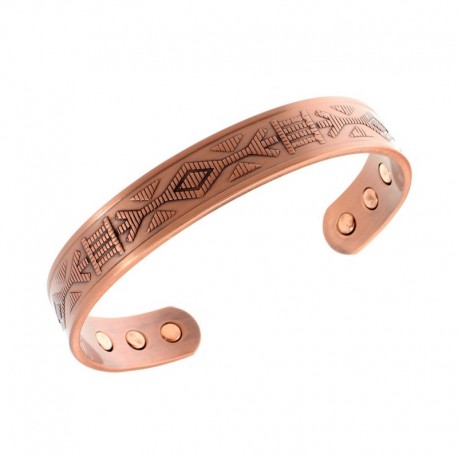 Magnetic Copper Bracelet with Unique Decor