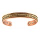 Magnetic Copper Bracelet with Gold-Tone Decor