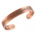 Magnetic Copper Bracelet with Celtic Decor