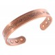Magnetic Solid Copper Bracelet with Pyramid Pattern