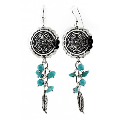 Sterling Silver & Turquoise Dangle Earrings