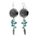 Relios / Carolyn Pollack Sterling Silver Turquoise Dangle Earrings