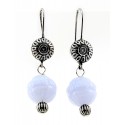 Relios / Carolyn Pollack Sterling Silver Blue Lace Agate Dangle Earrings