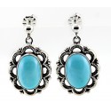 Relios / Carolyn Pollack Sterling Silver Turquoise Earrings