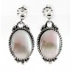 Sterling Silver & Mabe Shell Earrings