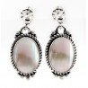 Sterling Silver & Mabe Shell Earrings