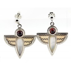 Relios / Carolyn Pollack Sterling Silver & 14K Gold Dragonfly Earrings
