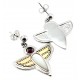 Sterling Silver & 14K Gold Dragonfly Earrings by Victoria Adams