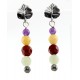 Sterling Silver & Multi-Gemstone Dangle Earrings