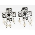 Relios / Carolyn Pollack Sterling Silver Earrings w Fresh Water Pearl