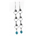 Relios / Carolyn Pollack Sterling Silver Dangle Earrings with Turquoise