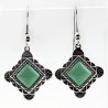 Southwest Sterling & Green Tuquoise Earrings