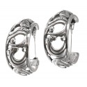 CP Signature Carolyn Pollack Sterling Silver Spanish Lace Hoop Earrings