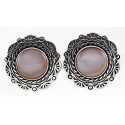 Relios / Carolyn Pollack Sterling Silver Mother Of Pearl Clips Earrings