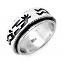Sterling Silver Spinner Ring with Kokopelli