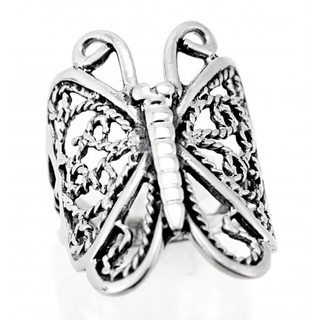 Sterling Silver Butterfly Ring Size 5