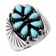 Sterling Silver Ring With Turquoise Size 6