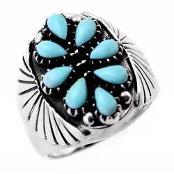 Sterling Silver Southwestern Ring with Turquoise
