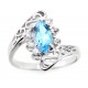 Sterling Silver Ring With Blue Topaz Size 8