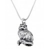 Sterling Silver Cat Pendant With Chain