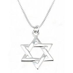 Sterling Silver Star of David Pendant With 18 Inch Chain
