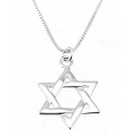 Sterling Silver Star of David Pendant With 18 Inch Chain