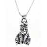 Sterling Silver Sitting Cat Pendant with Chain