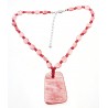 Cherry Quarts Necklace w Sterling Silver