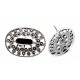 Sterling Silver Marcasite Onyx Earrings