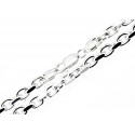 Sterling Silver 4-Sided Cable Chain 24 Inch