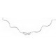 Sterling Silver Wave Round Omega necklace
