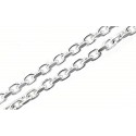 Sterling Silver 4 Sided Cable Chain 24 Inch