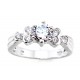 Sterling Silver Ring with 1.35ct Cubic Zirconia 