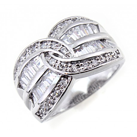 Sterling Silver Ring With CZ Size 5