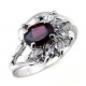 Sterling Silver Ring with Garnet Size 5